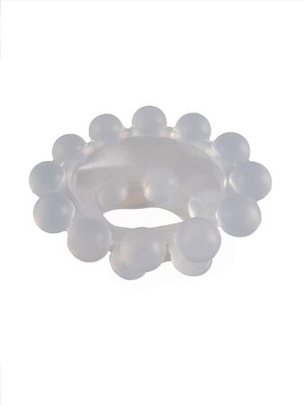 Эластичное эрекционное кольцо с двумя рядами шариков